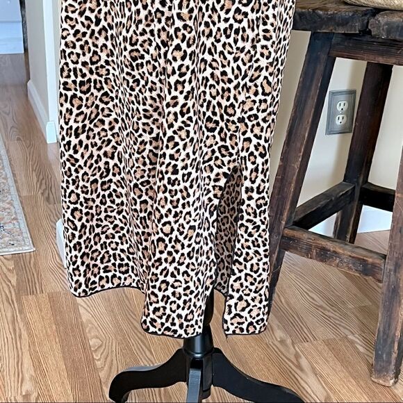 Leopard Midi Slip Dress - Picture 4 of 10